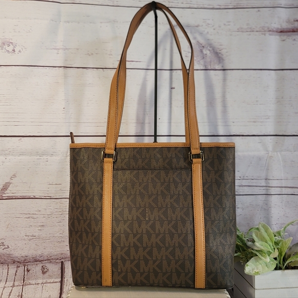 Michael Kors Sady Brown Top Zip Tote Bag - Picture 2 of 14